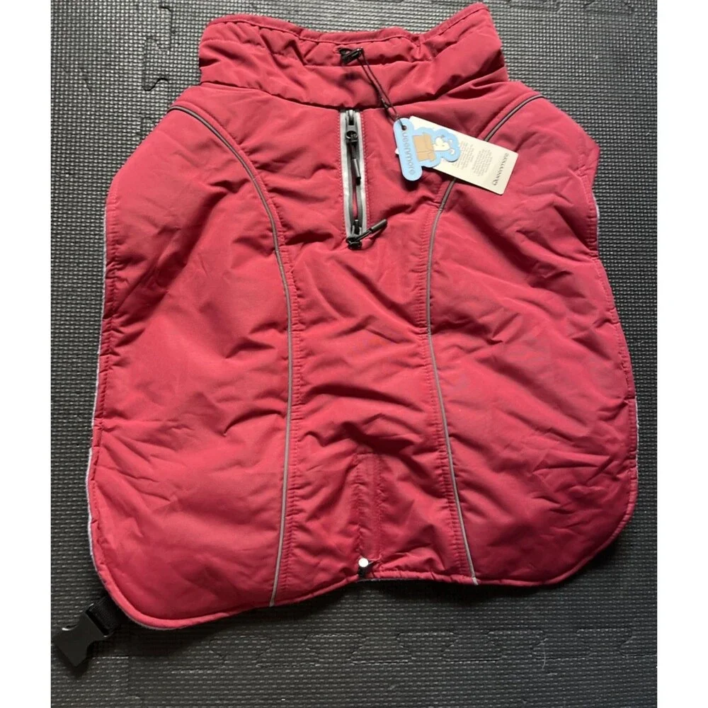 Queenmore Medium Dog Coat Winter Dog Jacket Waterproof Puffy Dog Snowsuit Large